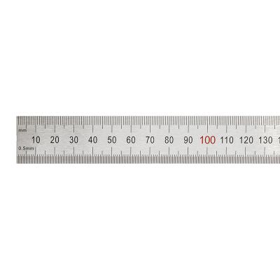 Steel ruler 300x25x1,0 mm Chrome plated